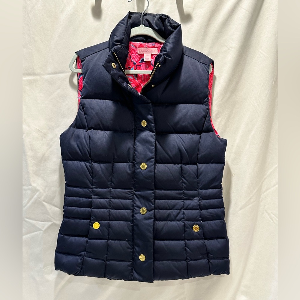 Lilly Pulitzer NavyPuffer Vest